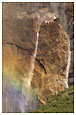Detail of Yosemite Falls and rainbow